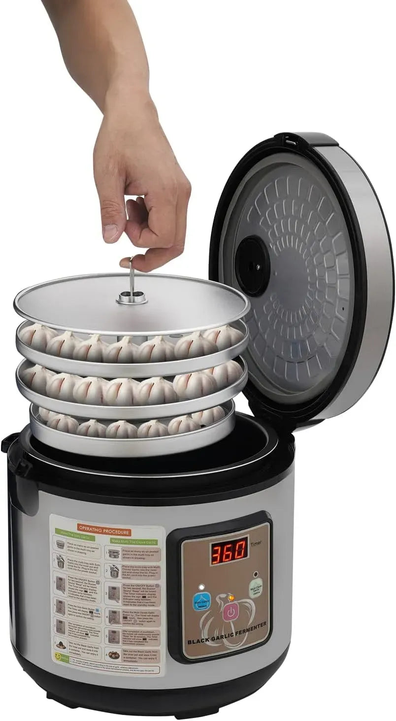 l/6 machine de fermentation, 6 L, 50 à 85 °C, 5 l, acier inoxydable, noir, pour la fabrication de yaourts et de vin de riz