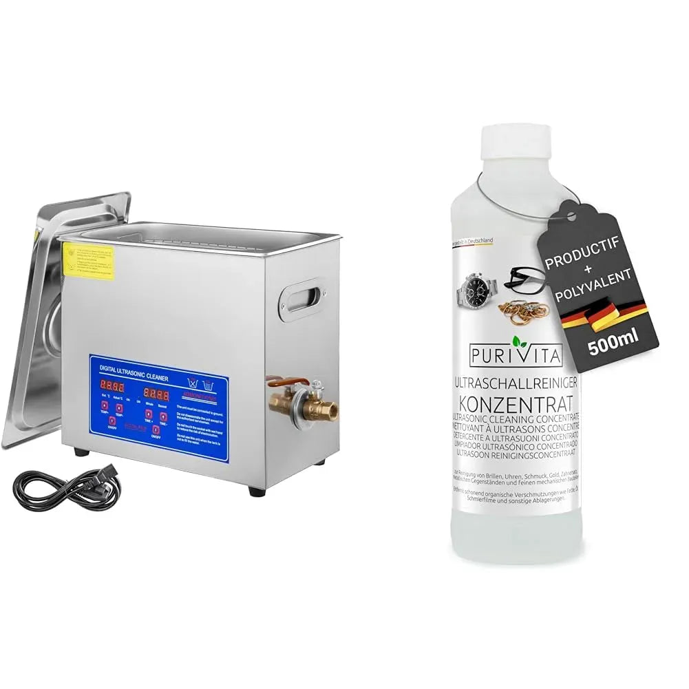 Ultrasonic Cleaner, Nettoyeur, cuve de nettoyage à ultrasons, 6 L, 180 W, 220 V, professionnel, pour produits ultrason
