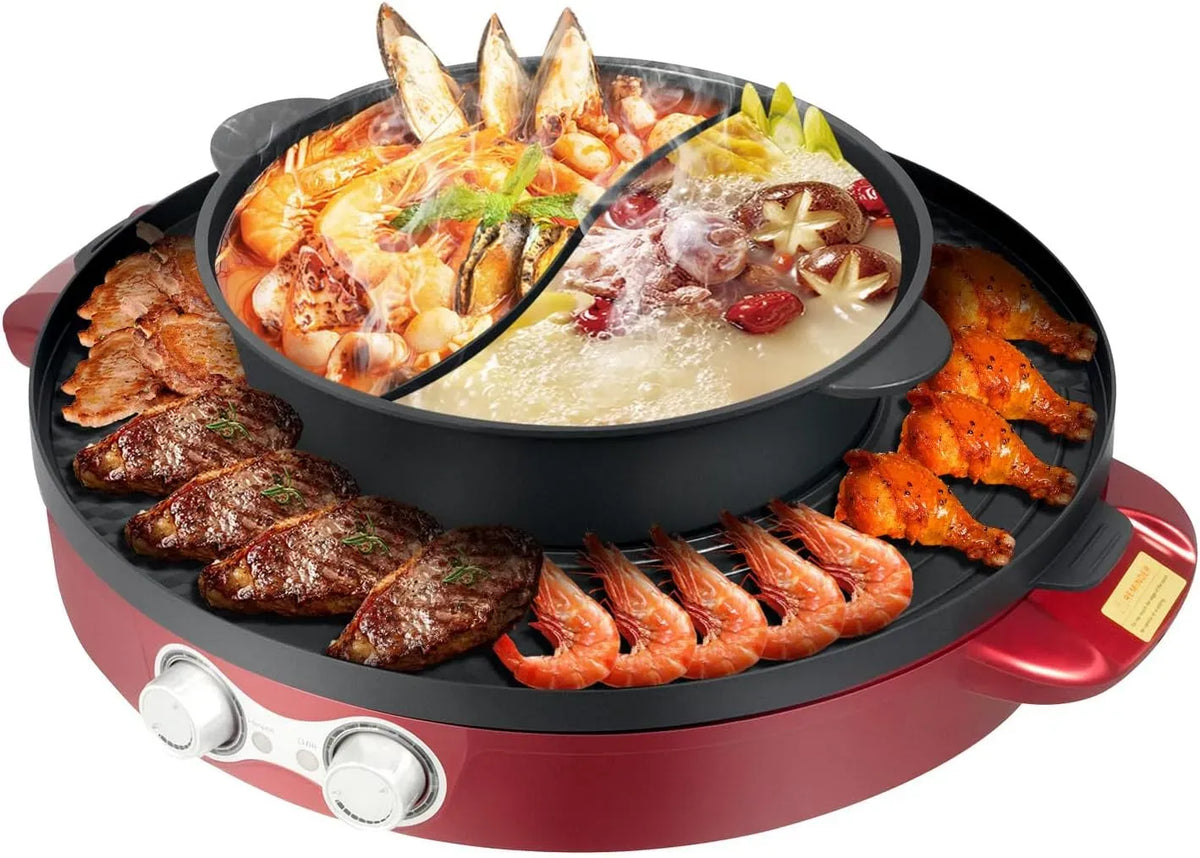 barbecue, fondue, table, 2200 W, restaurant, pour 5 à 6 personnes