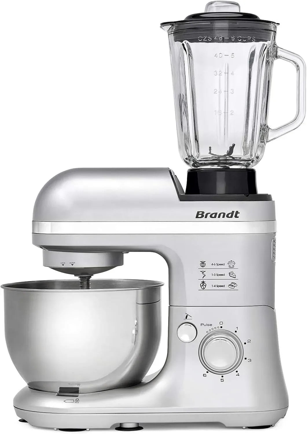 KM650BS Robot, 4 L, 650 W, 6 vitesses, gris, Robot Pâtissier Compact Multifonction 650 W