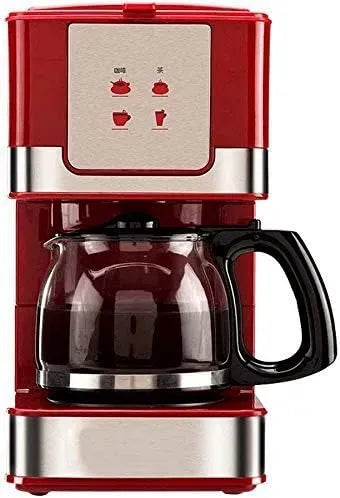 Cuisinière avec four, 550 W, rouge, cafetière programmable de 600 ml avec fonction anti-goutte