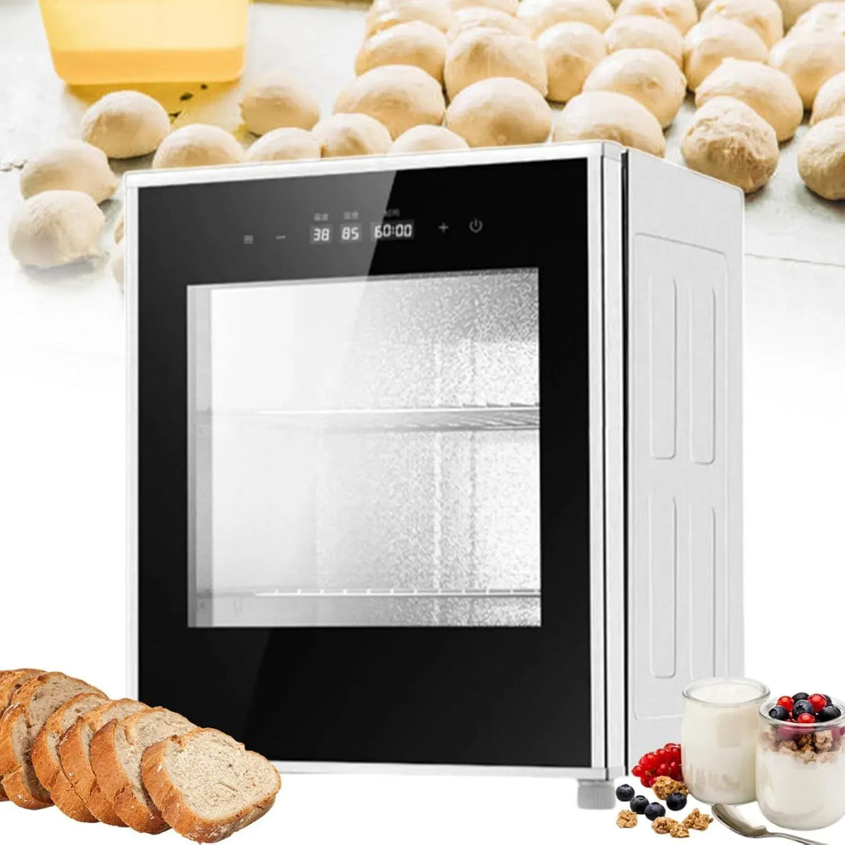 des Pizzas et du Yaourt, Chambre de Pousse Boulangerie équipé de Réglage Précise pour Une Fermentation Parfaite du Pain au Levain, Étuve Chauffante