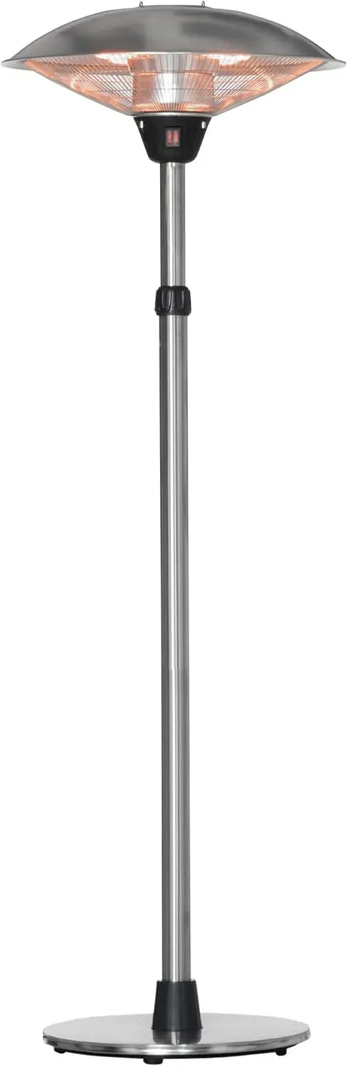 Radiateur électrique, 200 cm, 3000 W, extérieur, acier inoxydable, 3 Puissances de Chauffe