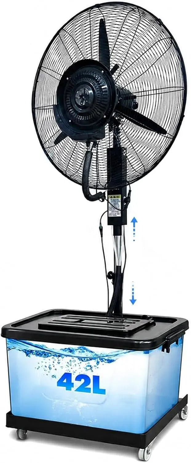 Ventilateur, 42 L, extérieur, industriel, 3 vitesses, oscillation