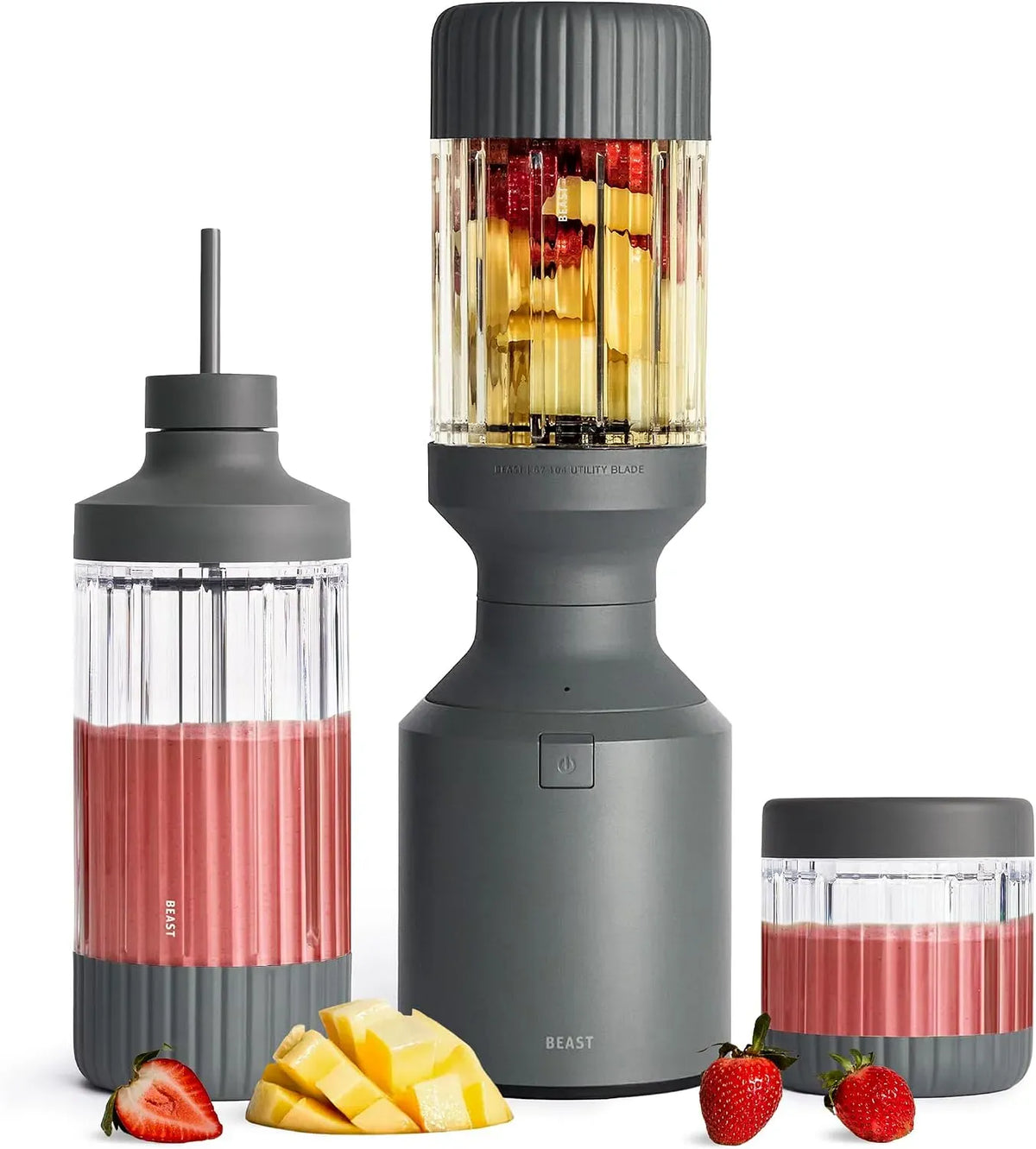 Blender, 1200 W, BEAST, portable, acier inoxydable, gris