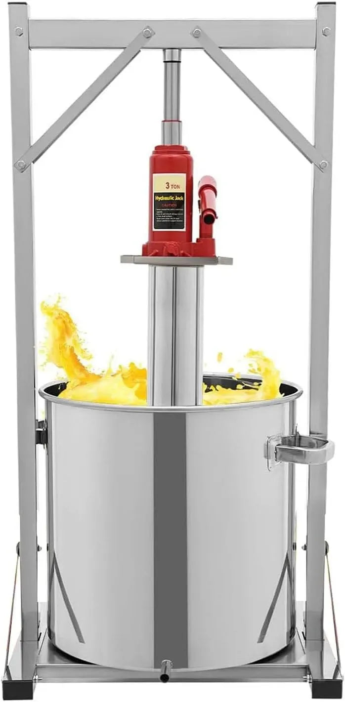 Extracteur de jus, 12 L, professionnel, acier inoxydable, Pressoir hydraulique 12 L pour Fruits et vin