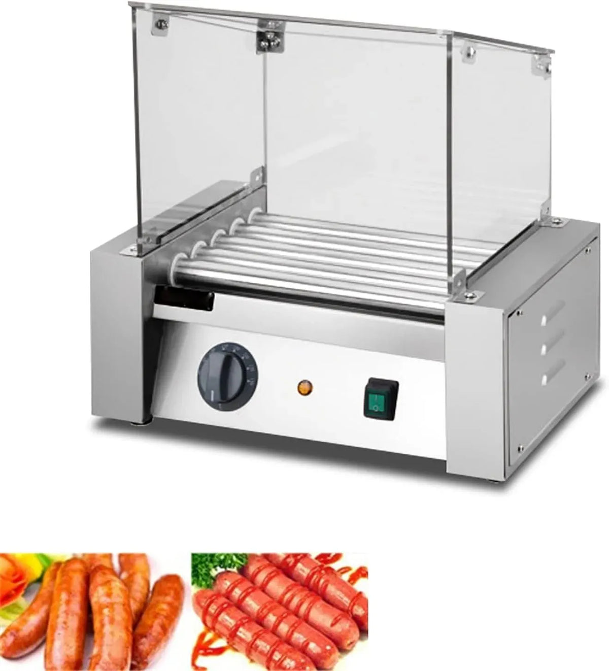 Machine à Hot-Dogs, Grill, 700 W, restaurant, amovible, verre, pour Restaurant et Usage Domestique.