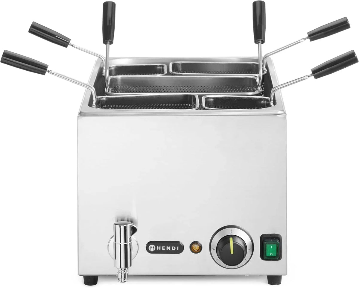 Robinet de cuisine, 25 L, 3500 W, 45 à 110 °C, 230 V, HENDI 230V/3500, thermostat, professionnel, acier inoxydable, 601x326x, 279mm