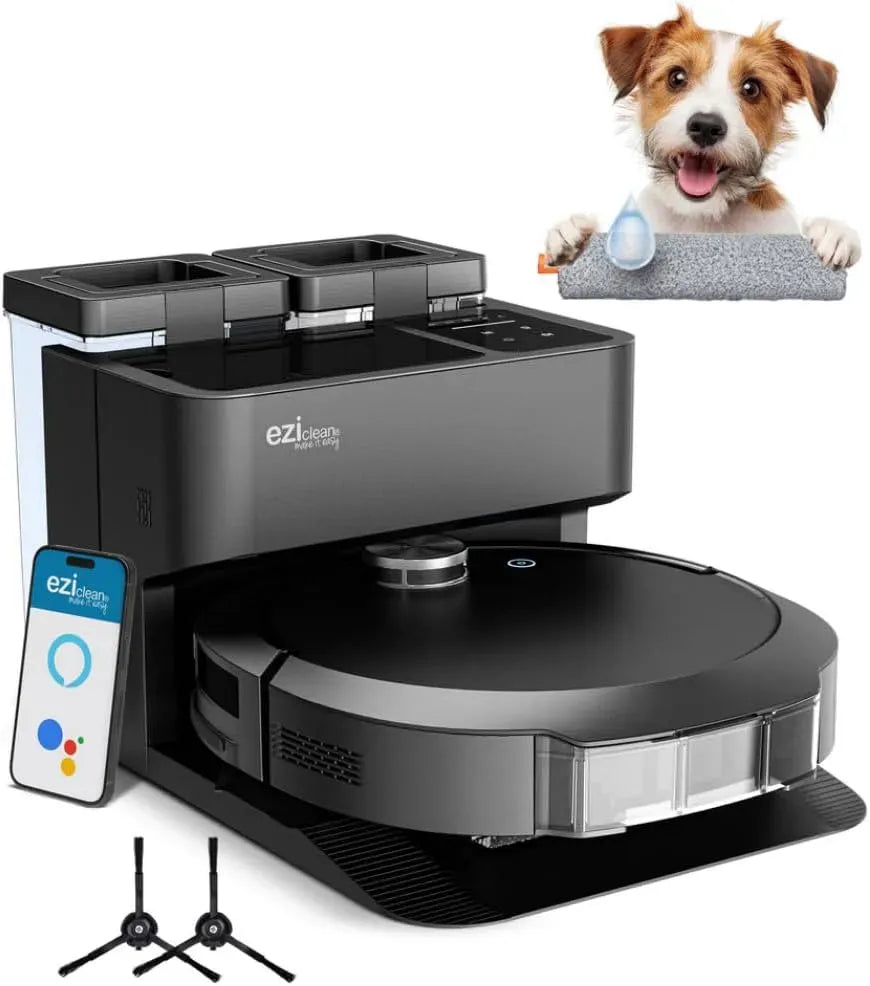 Robot aspirateur, EZICLEAN Z10, aspirateur robot, Robot aspirateur Laveur connecté All in One Plus