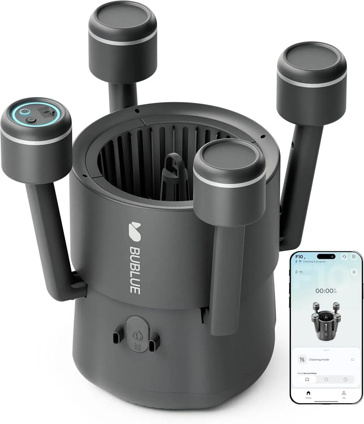 filtre, Robot, robot nettoyeur de piscine, 5 L, application, gris, pour piscines enterrées et hors-sol, BUBLUE