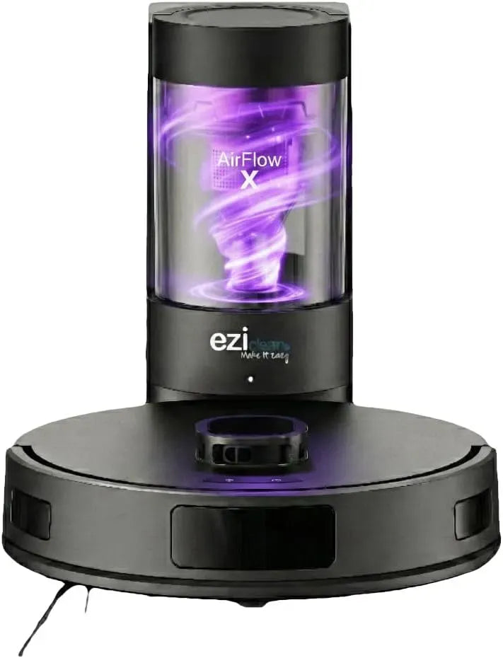 Robot aspirateur, EZICLEAN, aspirateur robot, Robot aspirateur Laveur LIDAR connecté avec Base de vidage Airflow X