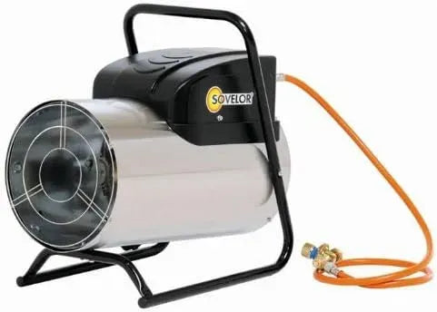 Radiateur électrique, Chauffage Gp35mi, acier inoxydable, Sovelor Air Pulsé Mobile Au Gaz Propane Inox