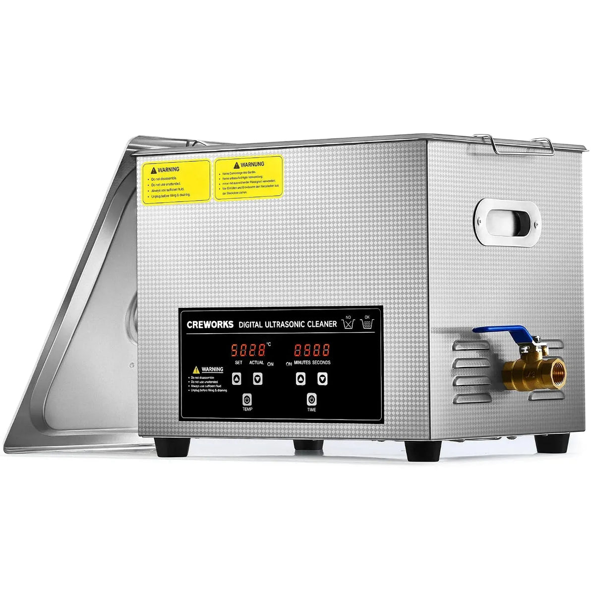 Radiateur électrique, 10 L, 240 W, 300 W, CREWORKS, minuteur, professionnel, acier inoxydable