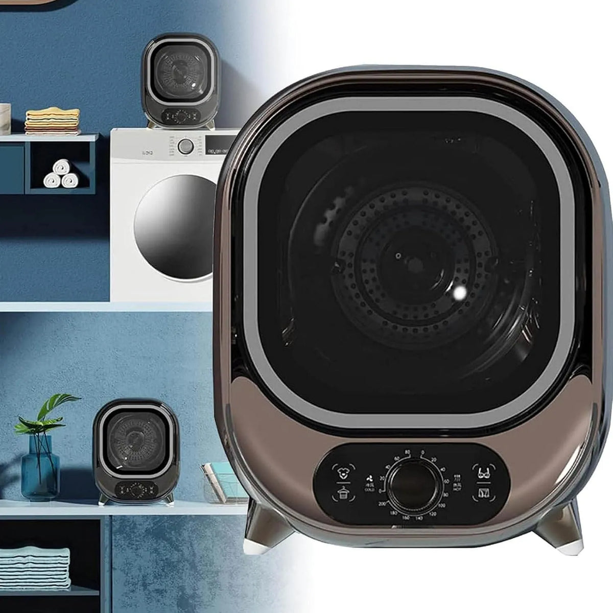 Sèche-linge, 5 kg, portable, montable au Mur avec Une capacité de Charge de 0, condensateur ventilé de 5 kg