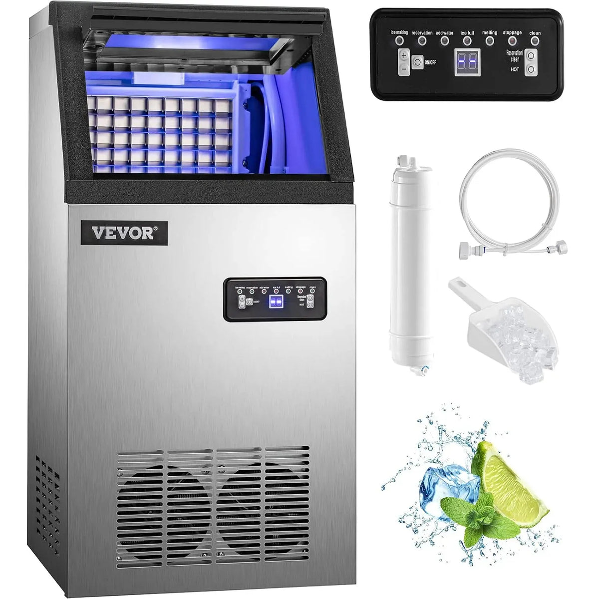 VEVOR Machine à glaçons, 220 V, professionnel, restaurant, Bars