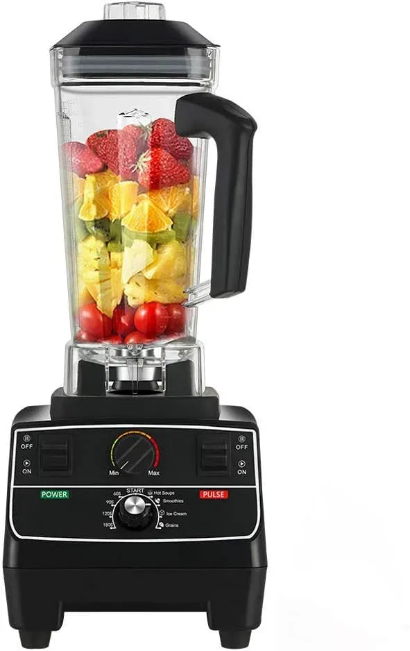 Blender, 2 L, 2200 W, acier inoxydable, noir, mixeur électrique