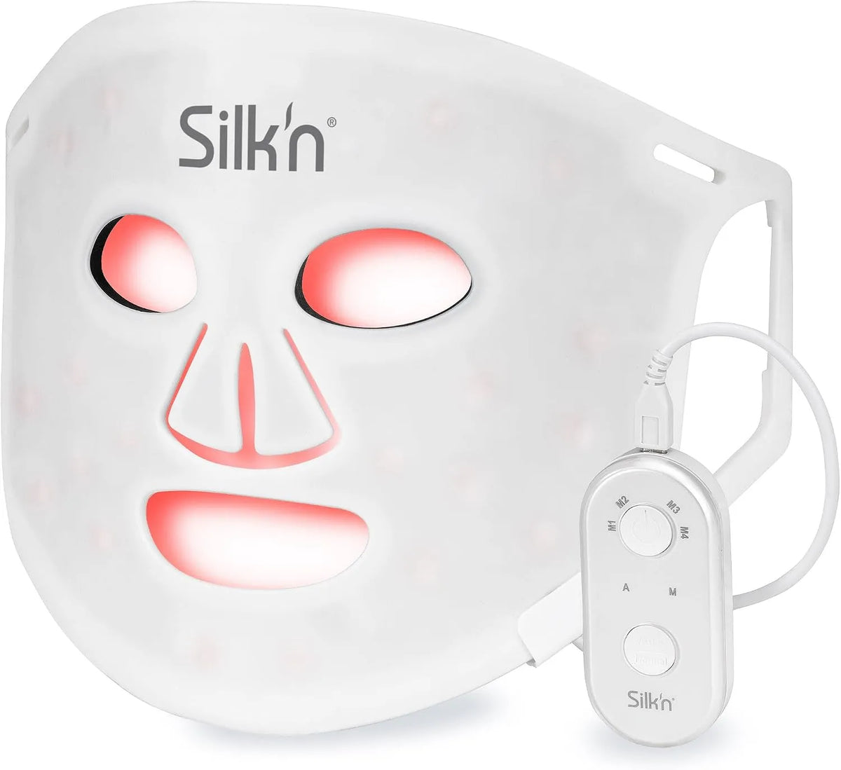 collagène, Silk'n Masque LED pour le visage, 2025 edition, Skincare avec 4 types de lumière, Soin du visage LED, Masque de beauté anti-rides