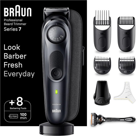 Braun Series 7 BT7441 Tondeuse À Barbe Électrique, ProBlade, pour Tondeuse À Barbe Professionnelle, La Lame La Plus Affûtée, Base De Recharge