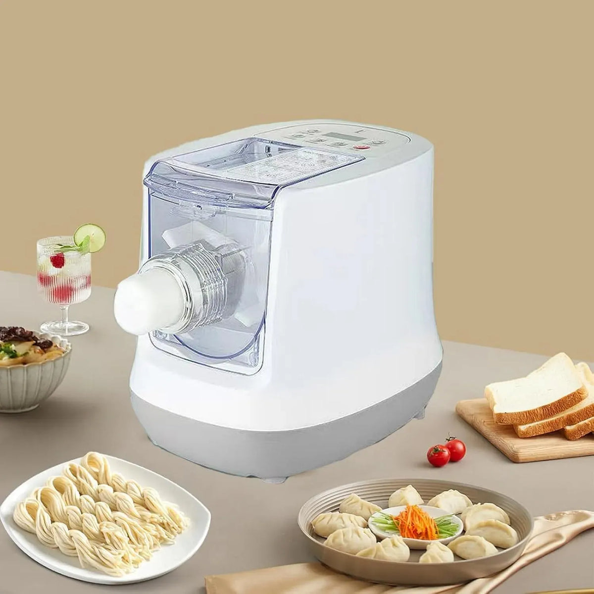 Machine à pâtes, machine à nouilles, appareil pour pâtes fraîches, Machine à PâTes Automatique éLectrique avec 13 Disques
