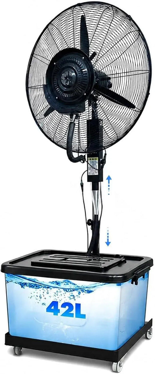 Ventilateur, 42 L, extérieur, industriel, 3 vitesses, oscillation