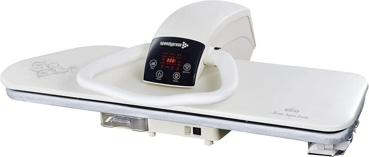 101HD Presse, Housse, presse à repasser vapeur, fer à repasser électrique, 101cm, 2600 W, 101 cm, tactile, professionnel, blanc