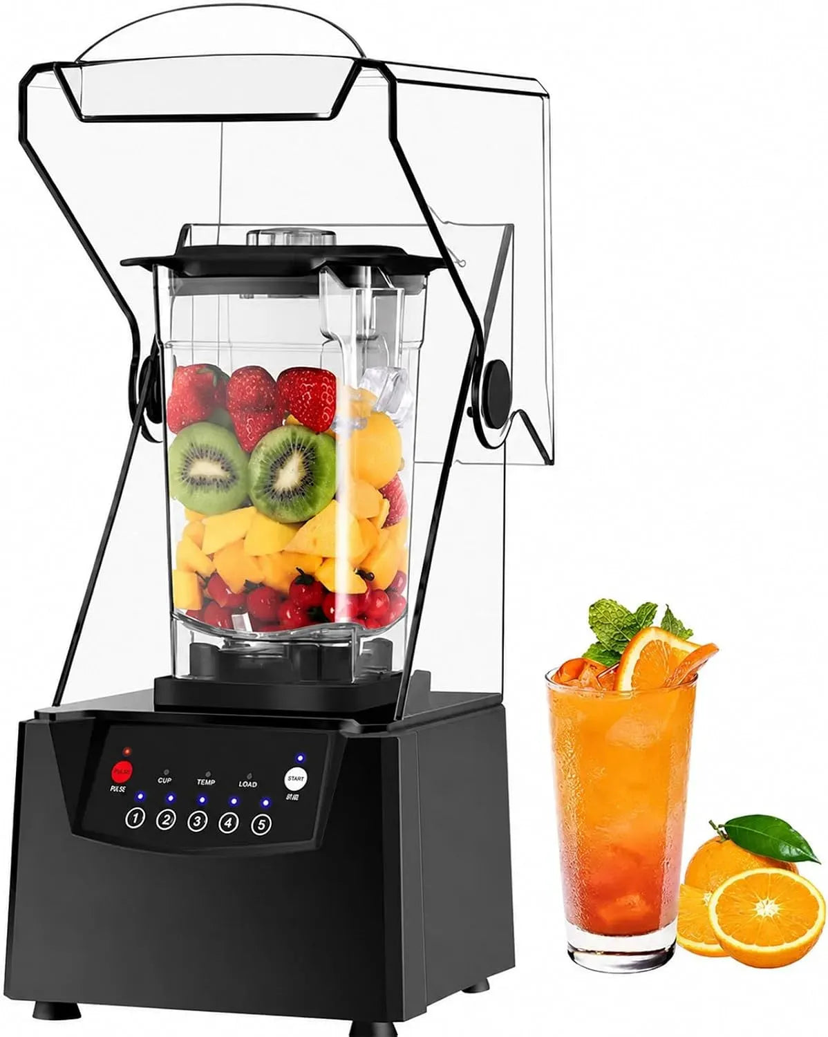 Blender, 2200 W, professionnel, restaurant, silencieux, 17 000 TR/Min, Bol 70 Oz, restaurants et bars à jus, ce silencieux