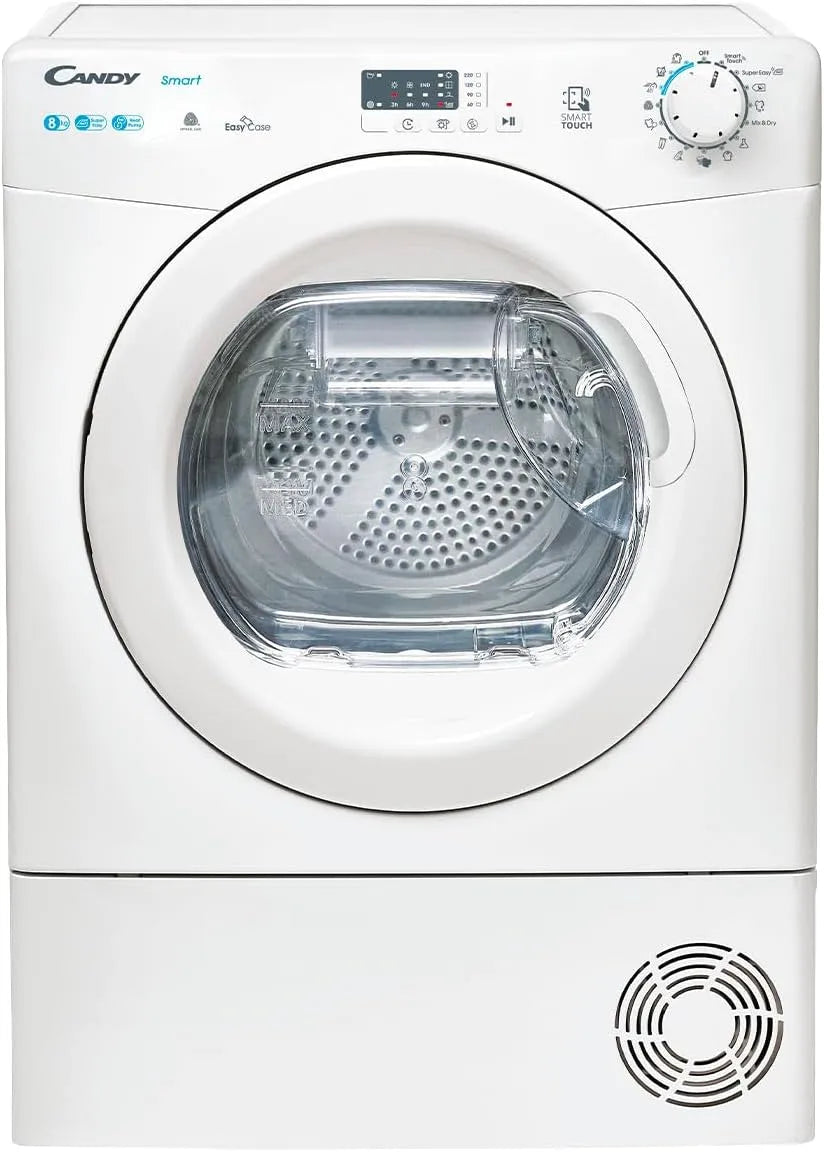 Candy H8A1LE-S Sèche-linge, 85 x 59,6 x 58,5 cm, 8 kg, classe énergétique E, blanc, Capacité de Chargement 8 Kg, Connectivité NFC, Modèle CSE