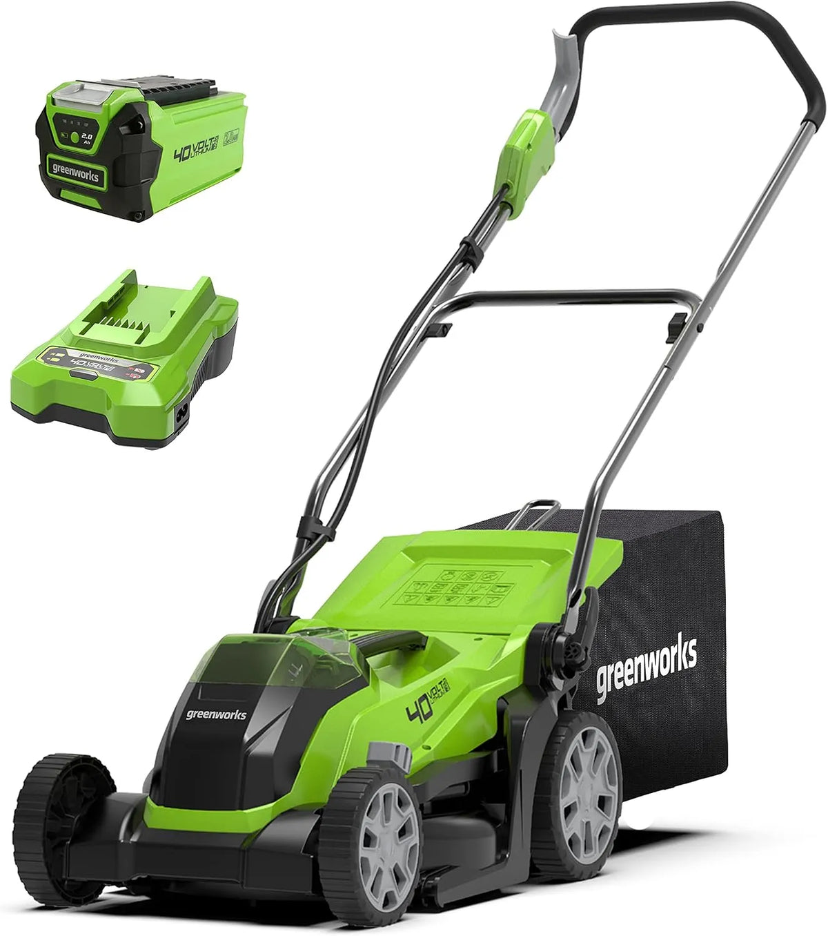 Ans-G40LM35K2 Batterie, Chargeur, 35 cm, 50 L, 40 V, 500 m, sans fil, pour Pelouses Jusqu'à 500 m²
