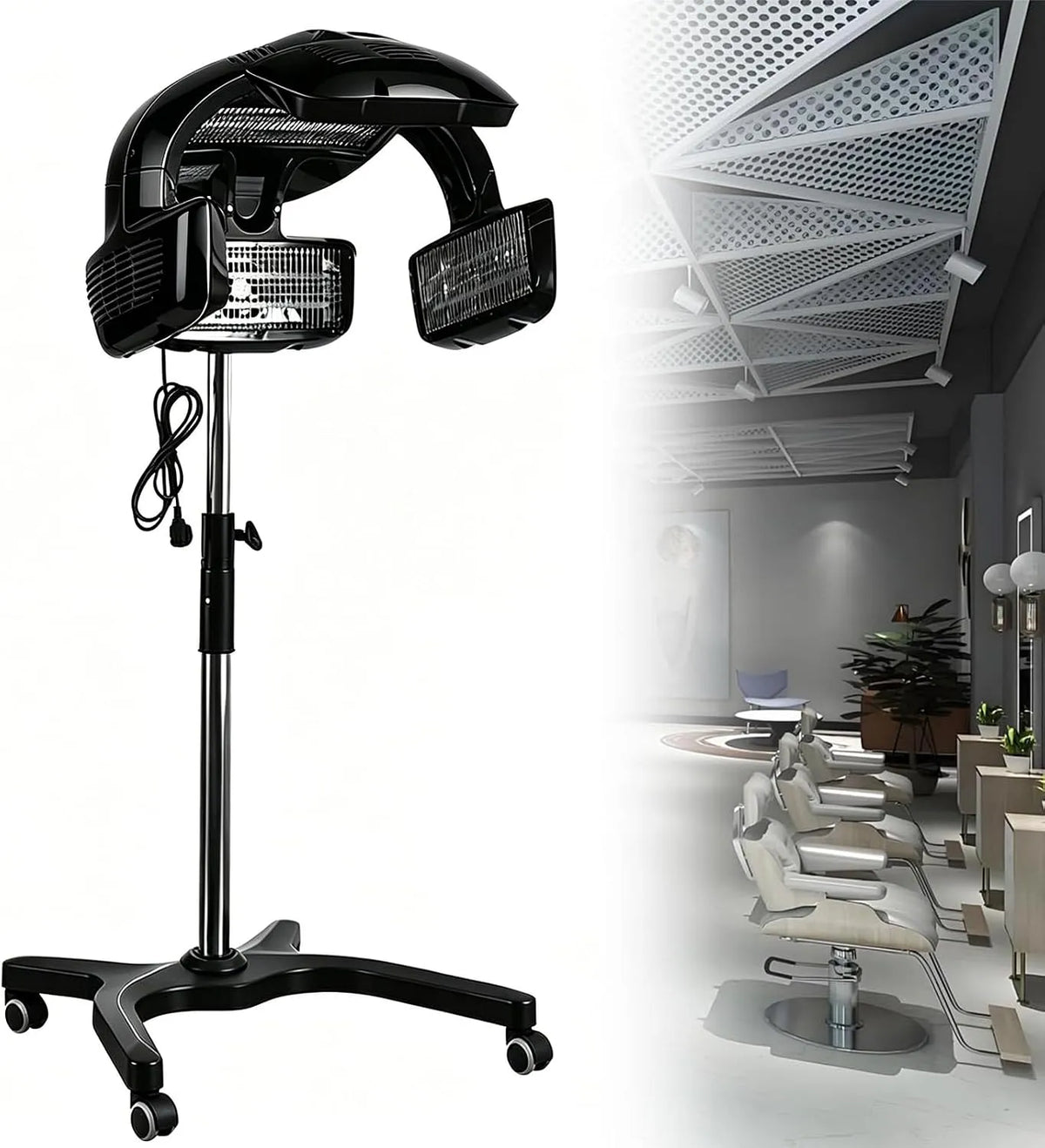 Casque, décoration de salon, écran LCD, professionnel, 2 zones de température, pose au sol et murale