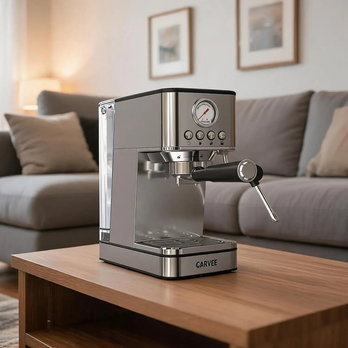Machine à expresso EM621, 1,7 L, grand réservoir, acier inoxydable, 20 Bars