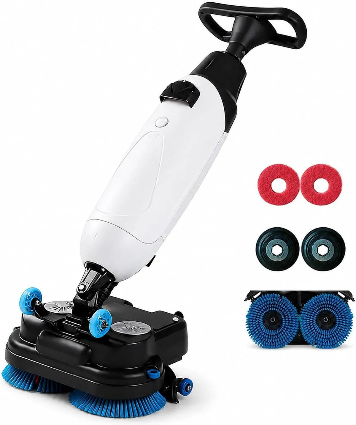 appareil électrique de nettoyage des sols, Nettoyeur, Brosse, 43 cm, 36 V, professionnel, restaurant, sans fil, blanc, pour Magasins