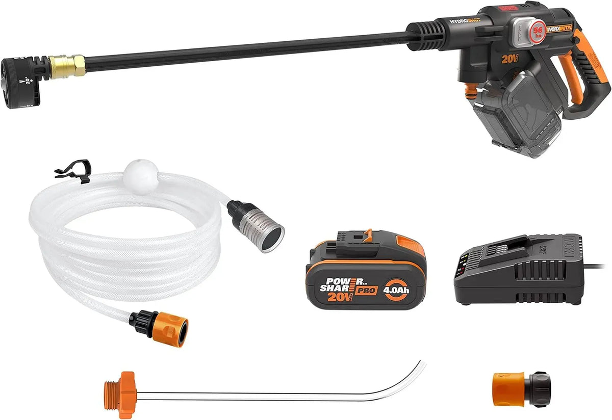 Nettoyeur haute pression, 20 V, WORX WG633E, appareil de lavage haute pression, Nettoyeur Haute Pression Brushless 20V Hydroshot