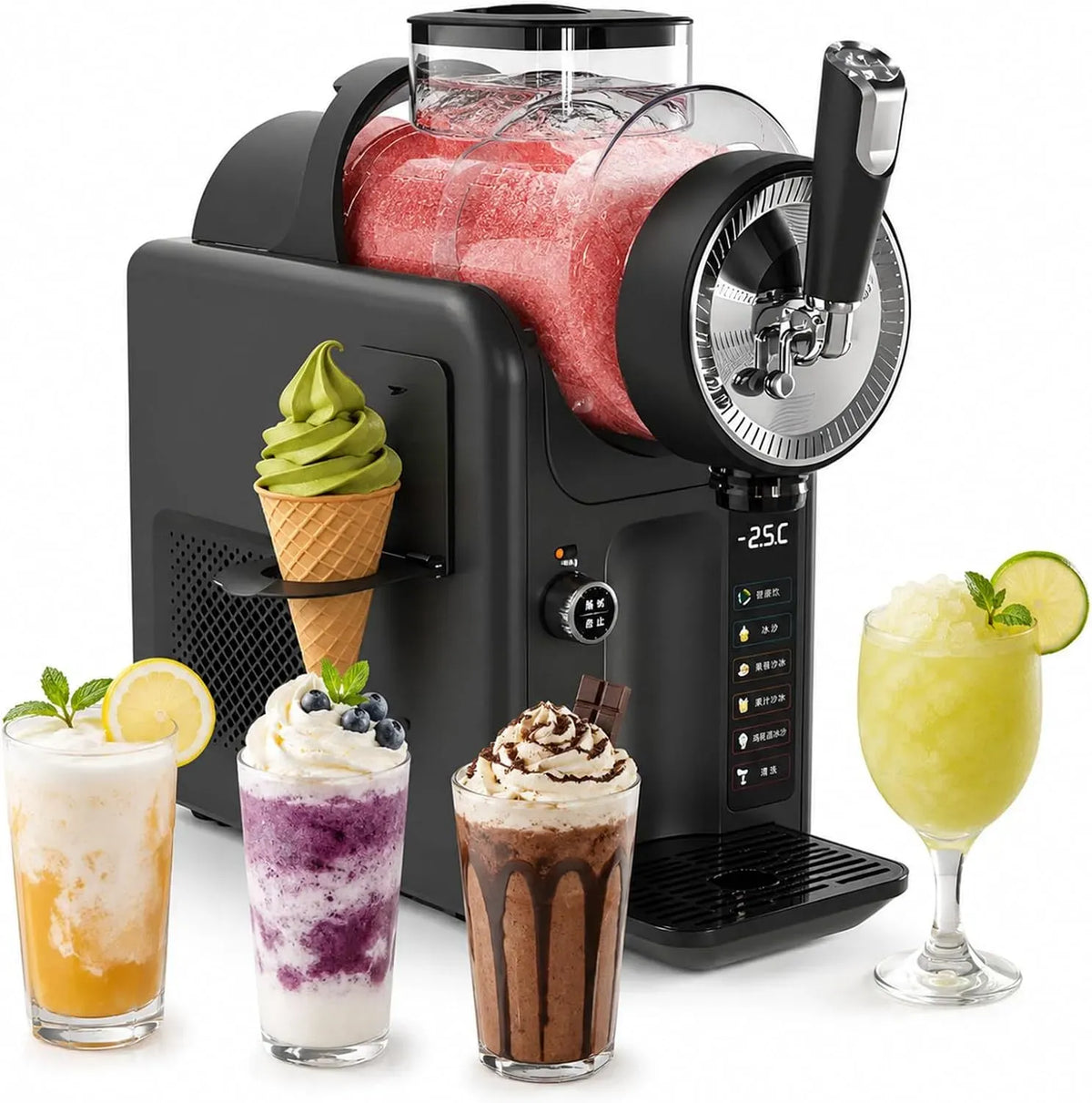Machine à Granita, Distributeur, machine à granité, machine à café électrique, 2 L, 10 Tasses, grand réservoir, professionnel, restaurant, 5 Modes