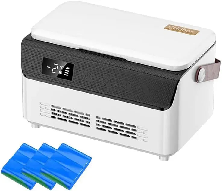 Glacière électrique, 0 à 8 °C, écran LCD, voiture, transport d'insuline et de médicaments, mini frigo portable, 3 piles