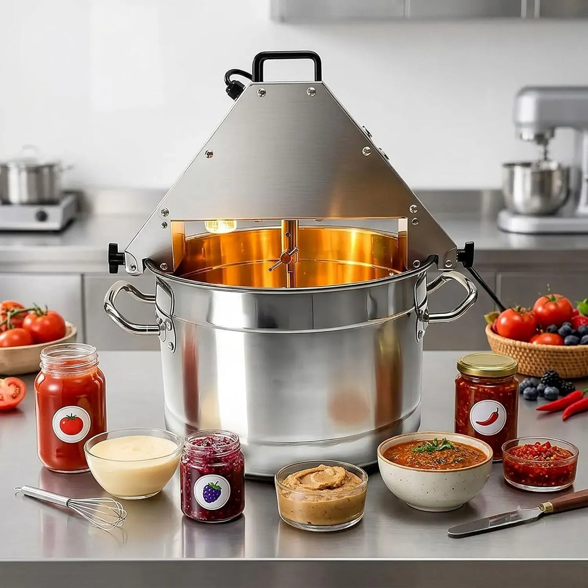 machine de cuisson, professionnel, acier inoxydable, pour sauces et confitures