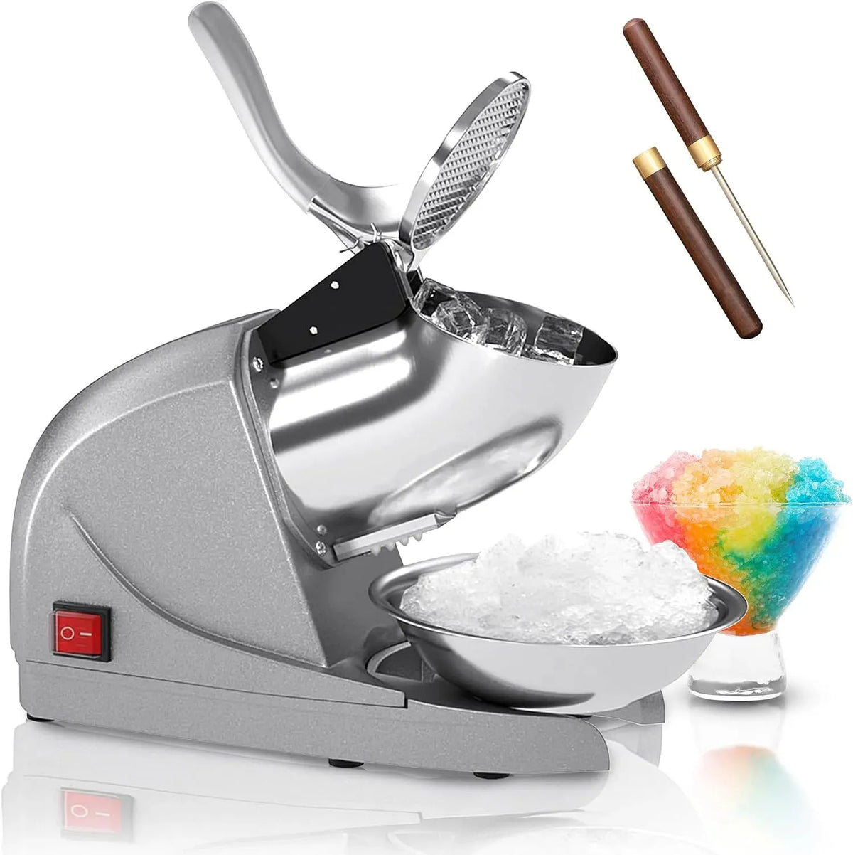Machine à glace, machine à raser, 380 W, 130 kg, commerce, argenté, pour la maison et le commerce