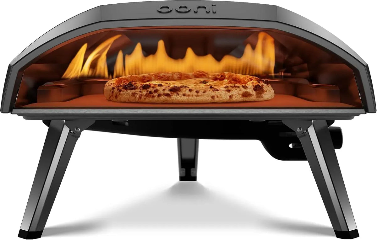 Four électrique à pizza, 40cm, portable, Cuire d'authentiques Pizzas sur Pierre en 60 Sec, Chauffe Rapide 500 °C, Grande Surface de Cuisson 40cm