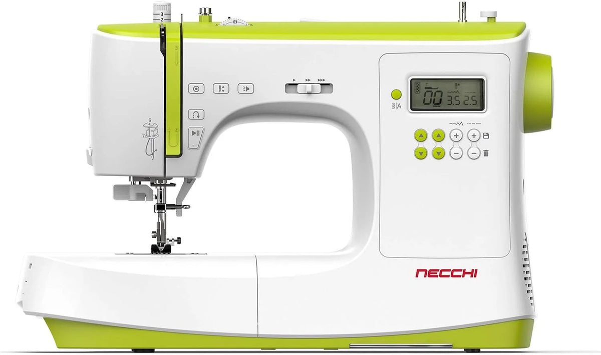NC-102D Machine à Coudre, machine à coudre électrique, vert, plastique, aluminium, Necchi