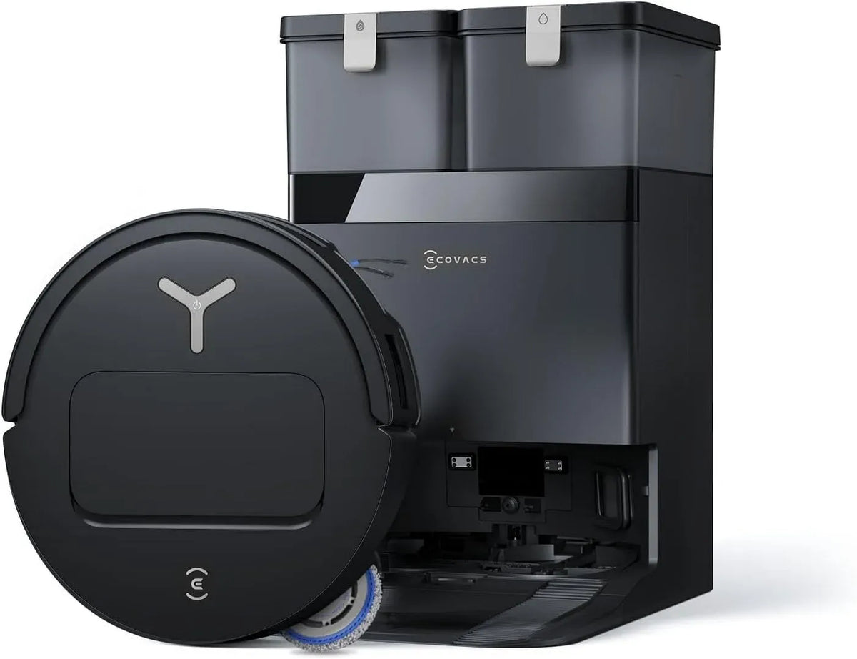 Robot aspirateur, ECOVACS DEEBOT AIVI 3D T50, effet 3D, noir, lavage 75°C, séchage 45°C, TruEdge 2, ZeroTangle 3, station OMNI