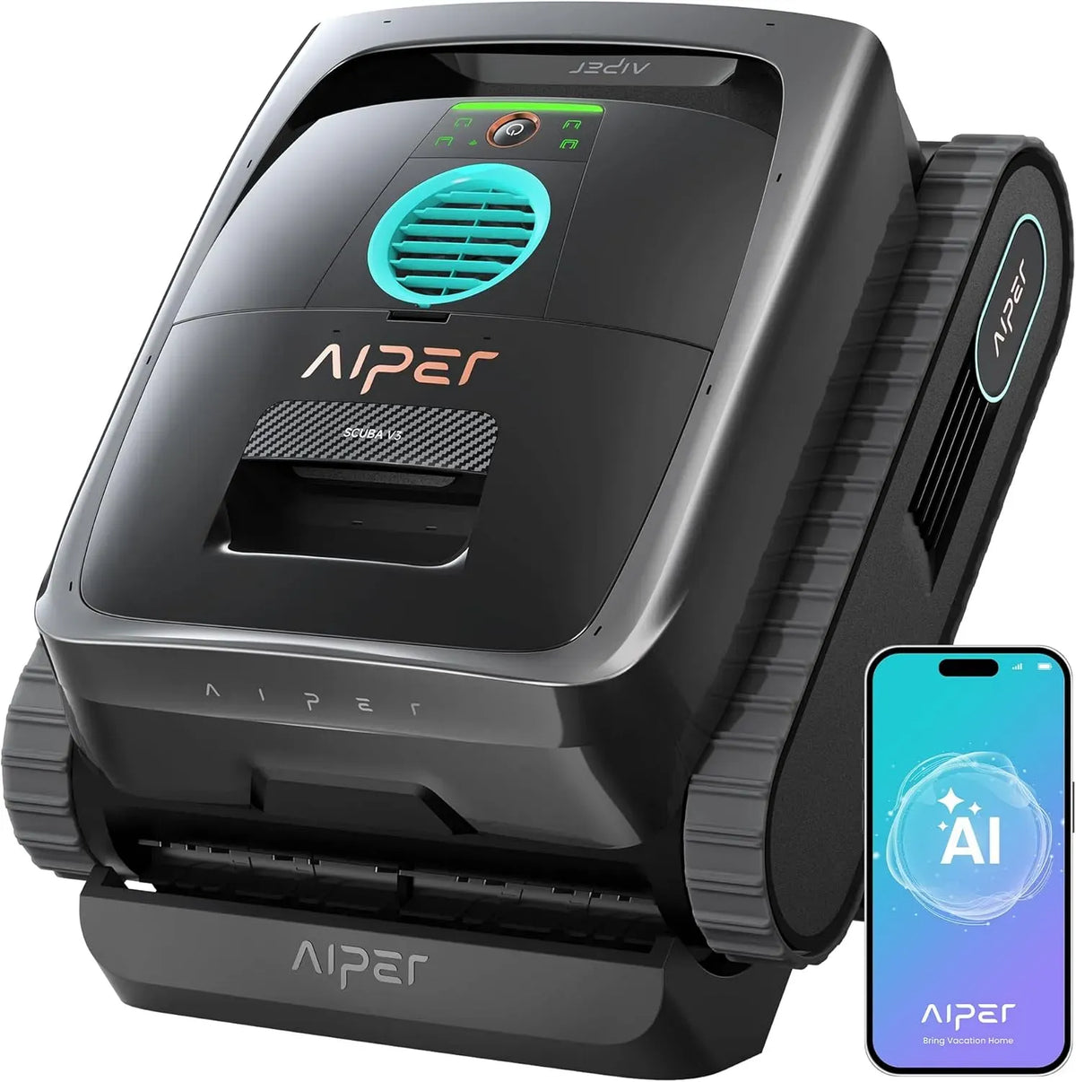 Aspirateur, Idéal pour Piscines Jusqu'à 200 m², Nouveau 2026, Filtre 3 μm